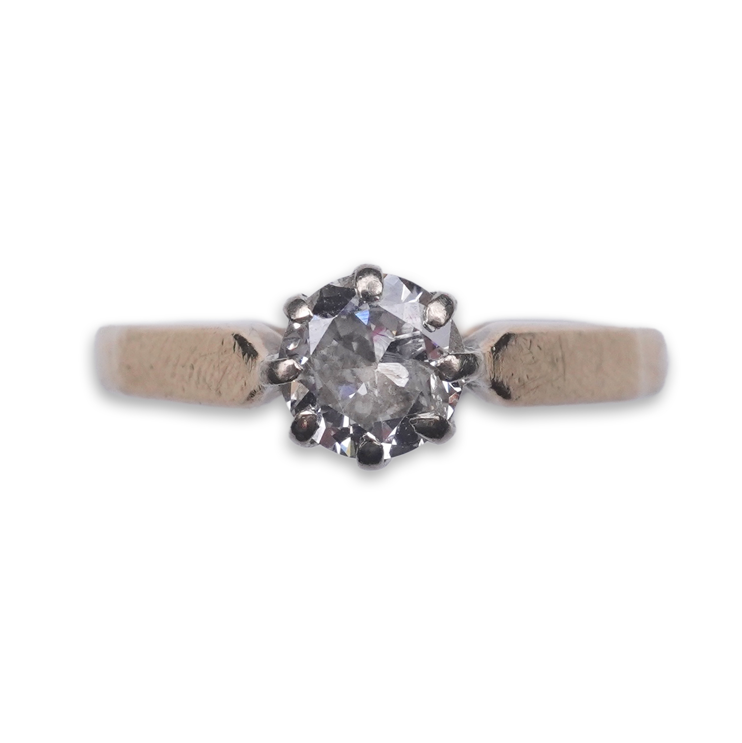 A solitaire diamond ring